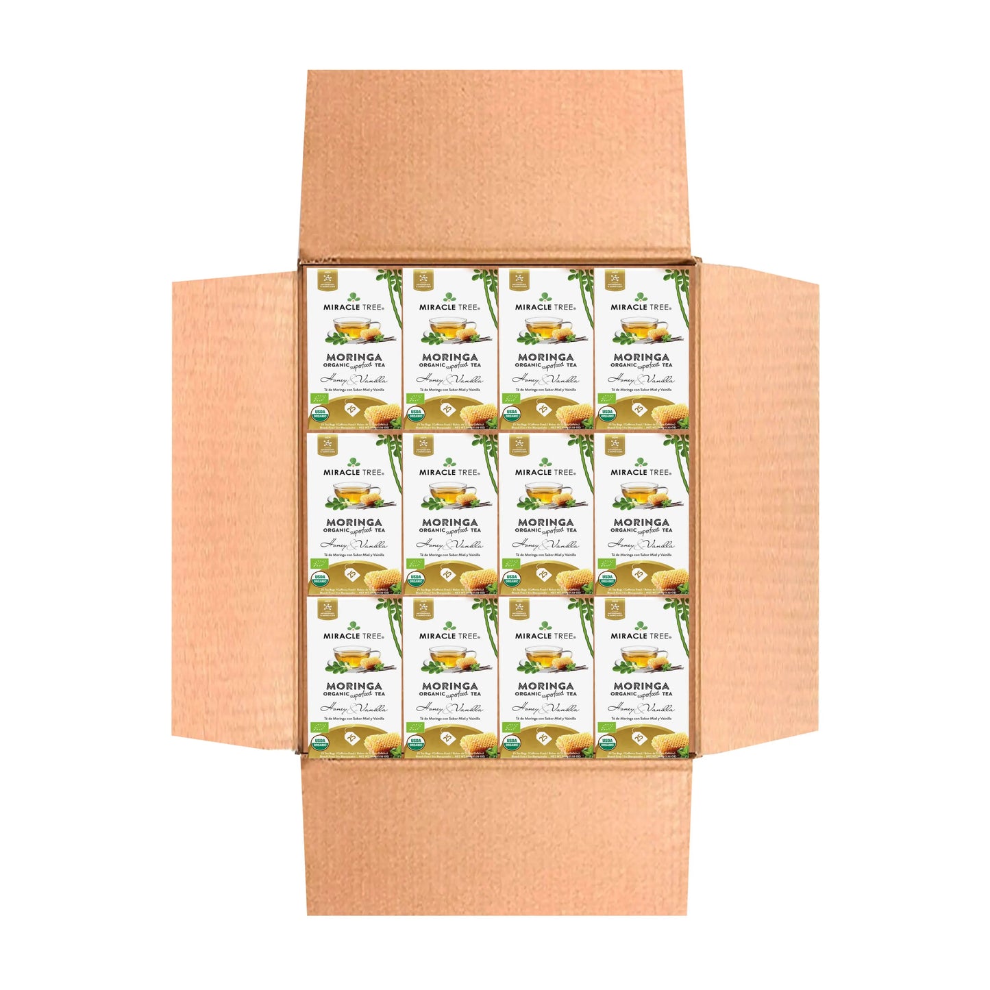 Organic Moringa Tea - Honey & Vanilla - Caffeine-Free Herbal Tea-7