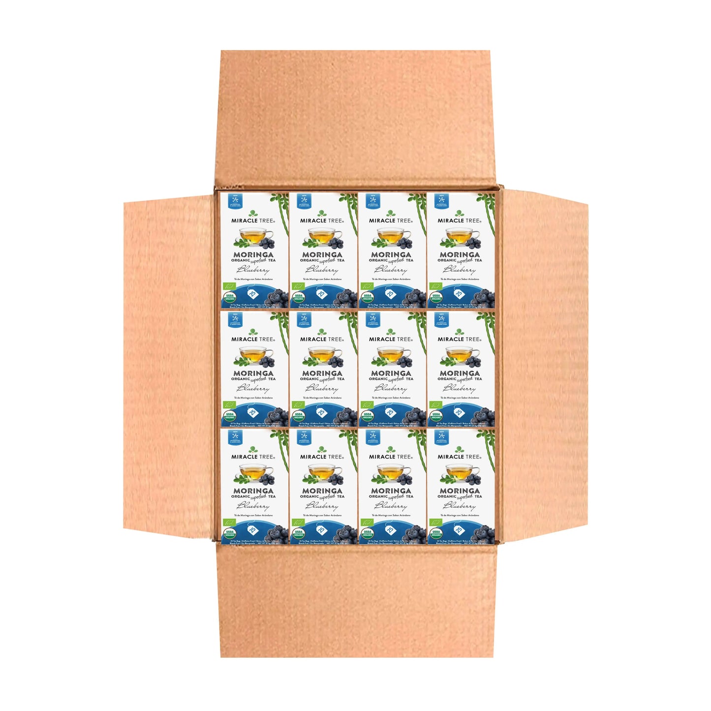 Organic Moringa Tea - Blueberry - Caffeine-Free Herbal Tea-7
