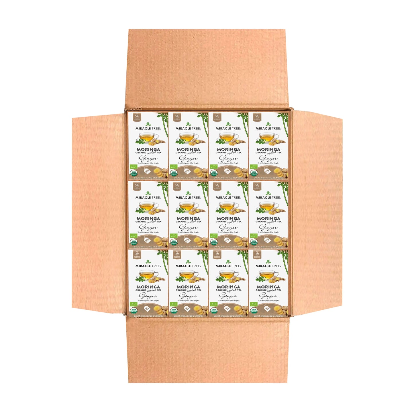 Organic Moringa Tea - Ginger - Caffeine-Free Herbal Tea-7