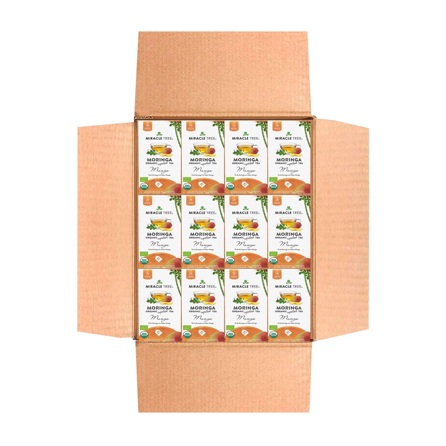 Organic Moringa Tea - Mango - Caffeine-Free Herbal Tea