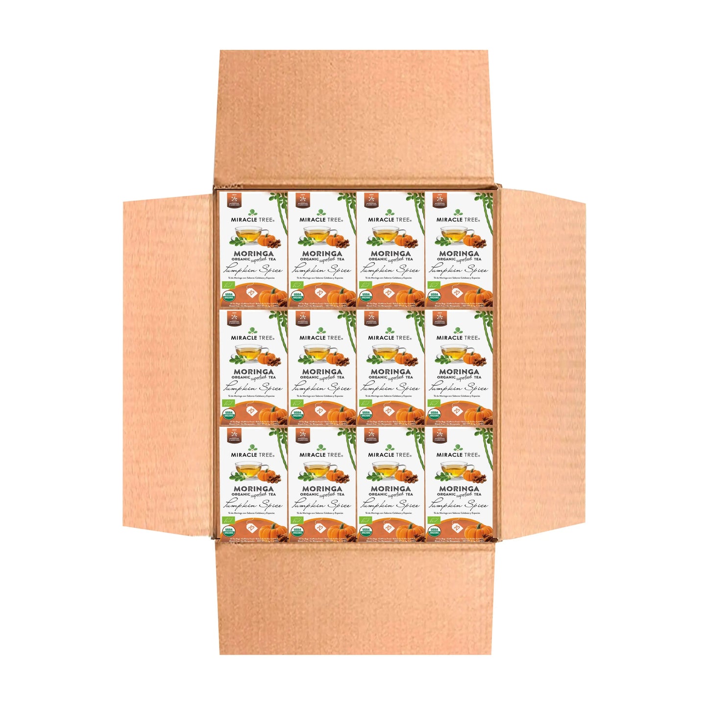 Organic Moringa Tea - Pumpkin Spice - Caffeine-Free Herbal Tea