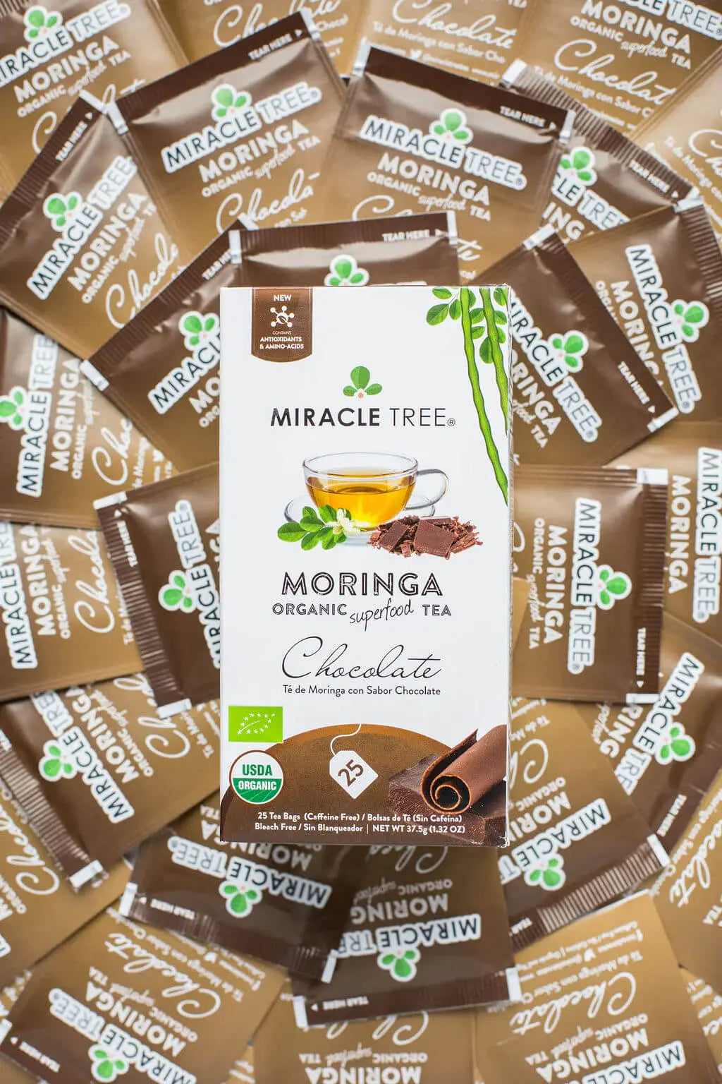 Organic Moringa Tea - Chocolate - Caffeine-Free Herbal Tea-3
