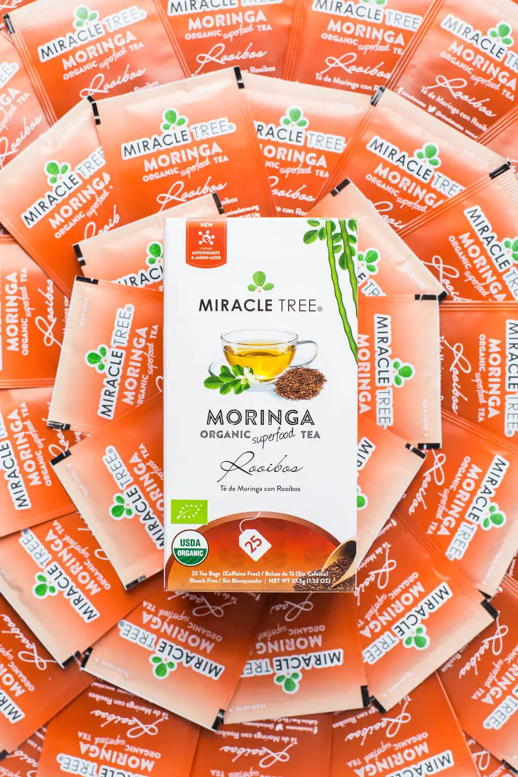 Organic Moringa Tea - Rooibos - Caffeine-Free Herbal Tea-3