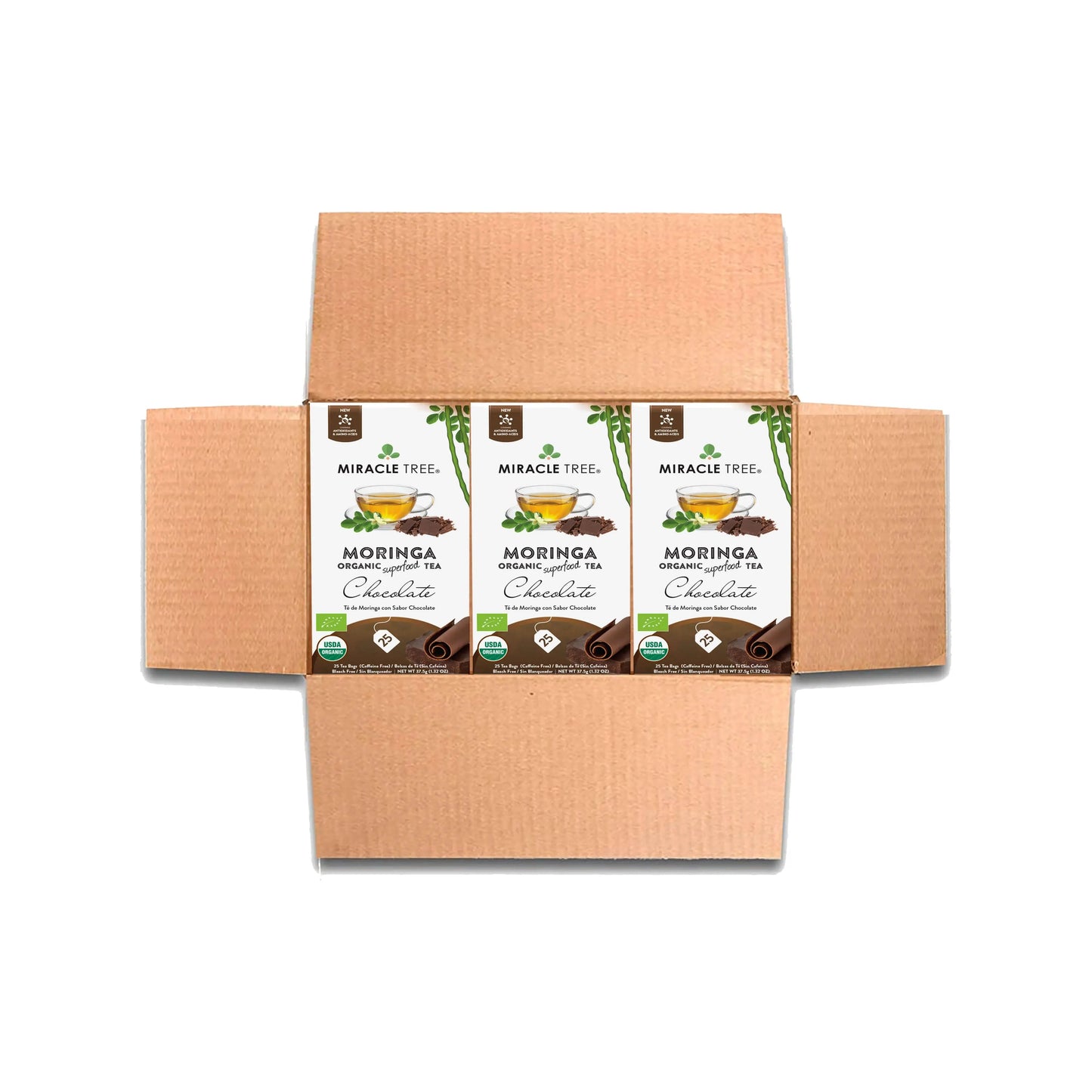 Organic Moringa Tea - Chocolate - Caffeine-Free Herbal Tea-5
