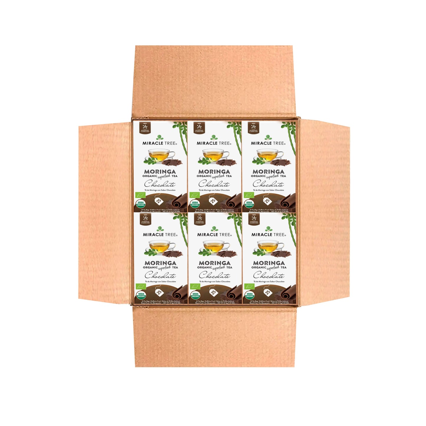 Organic Moringa Tea - Chocolate - Caffeine-Free Herbal Tea-6