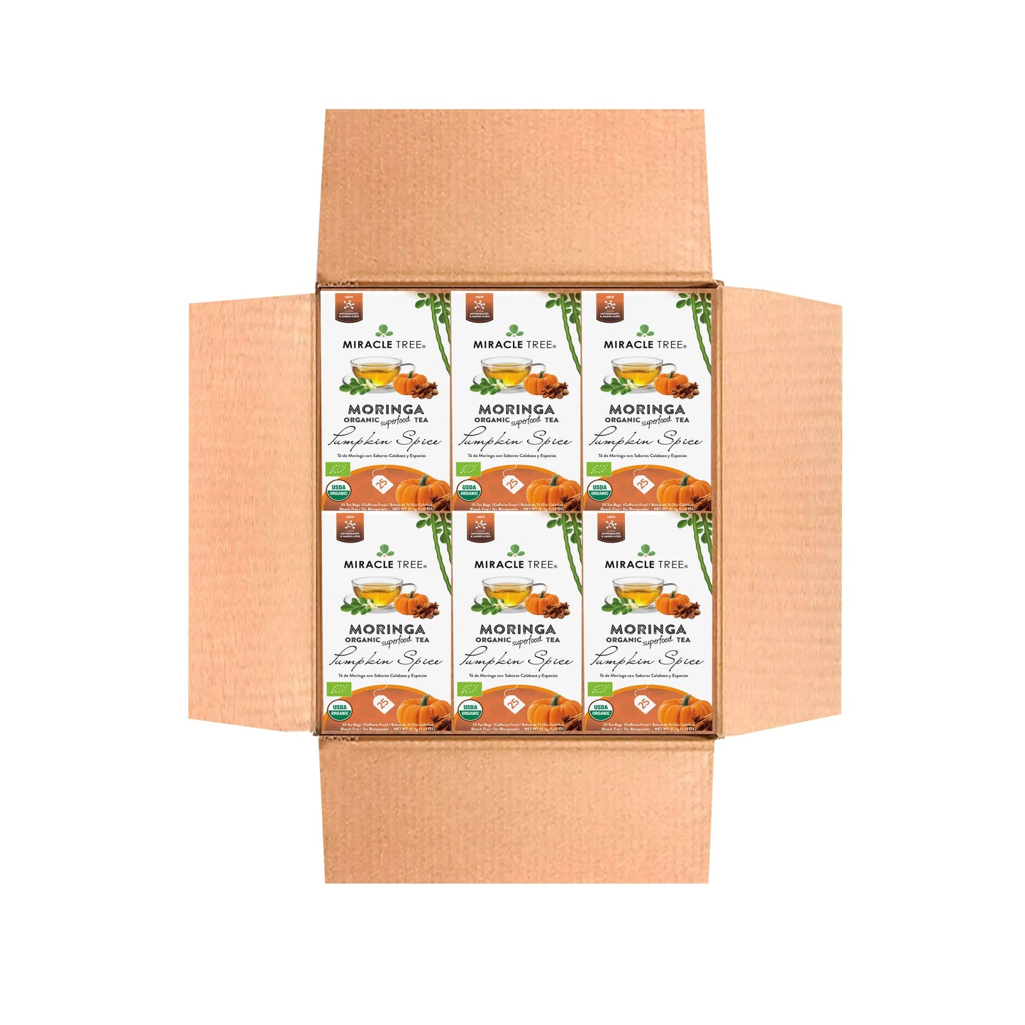 Organic Moringa Tea - Pumpkin Spice - Caffeine-Free Herbal Tea