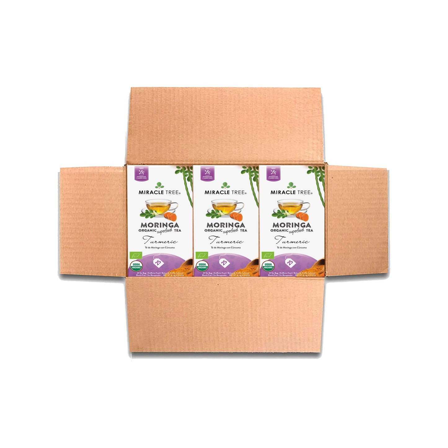 Organic Moringa Tea - Turmeric - Caffeine-Free Herbal Tea-5