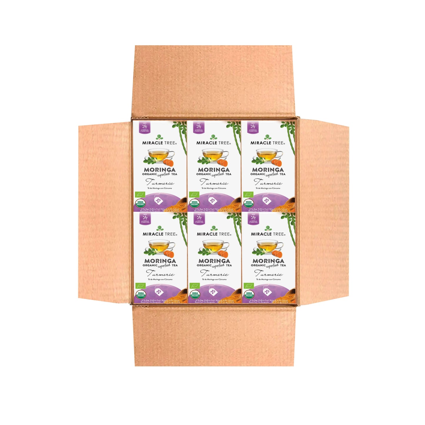 Organic Moringa Tea - Turmeric - Caffeine-Free Herbal Tea-6
