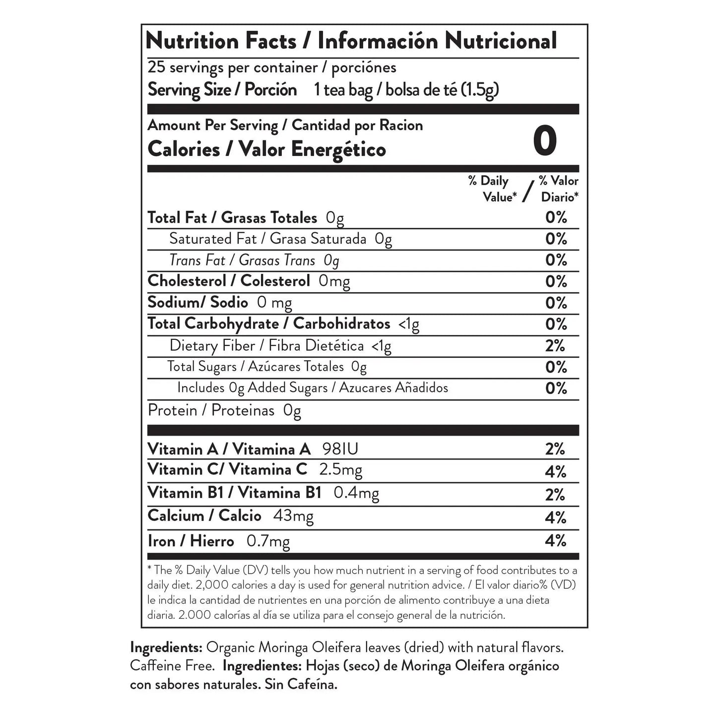 Organic Moringa Tea - Apple & Cinnamon - Caffeine-Free Herbal Tea-4
