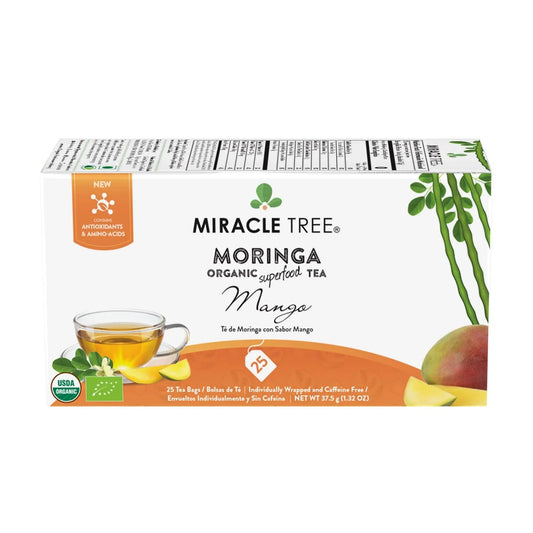 Organic Moringa Tea - Mango - Caffeine-Free Herbal Tea