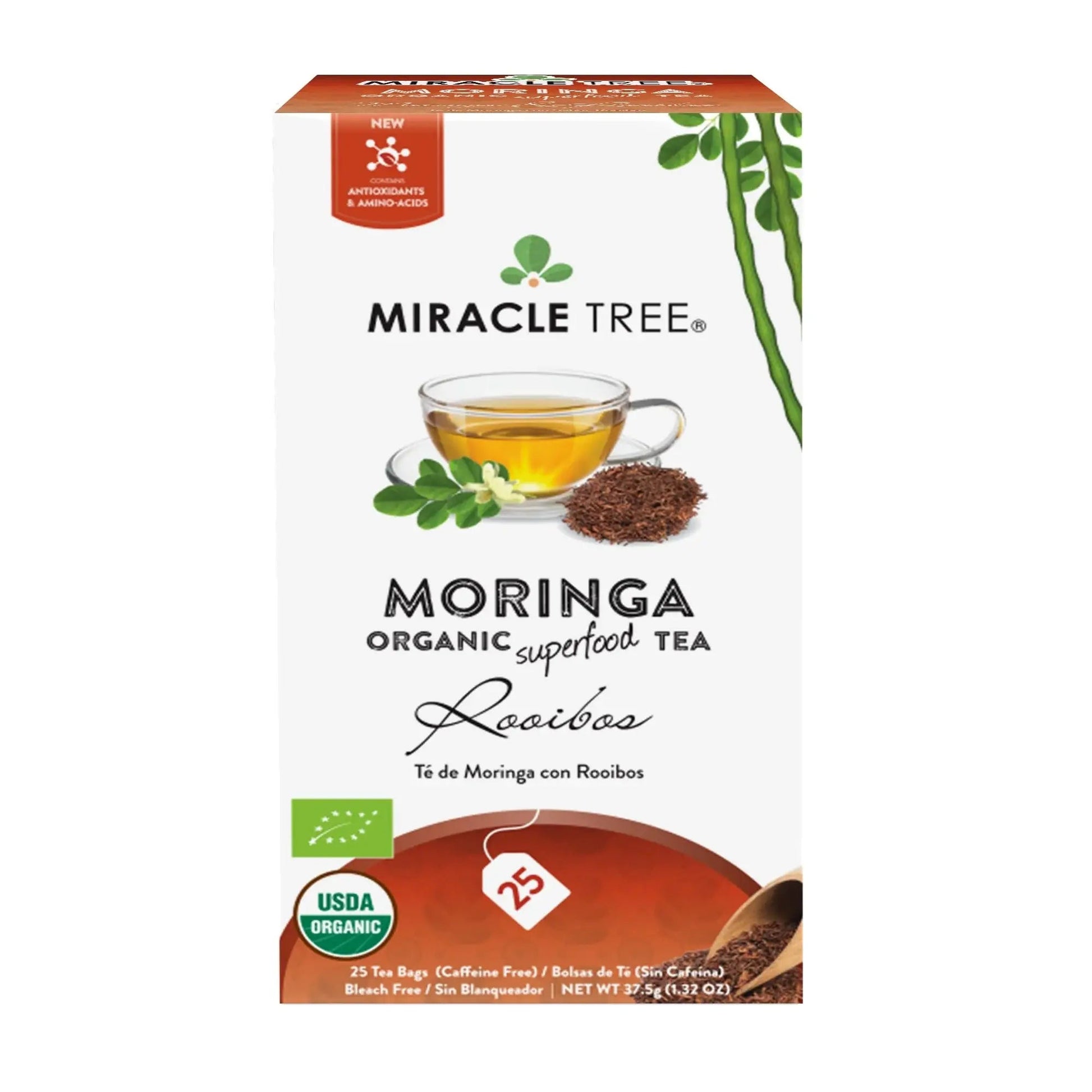 Organic Moringa Tea - Rooibos - Caffeine-Free Herbal Tea-1